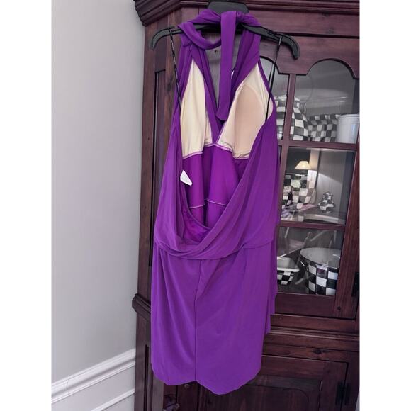 Magicsuit Womens Swimwear Plus Solid Bianca V-Neck Soft Cup Halter One Piece 24W - Picture 3 of 15